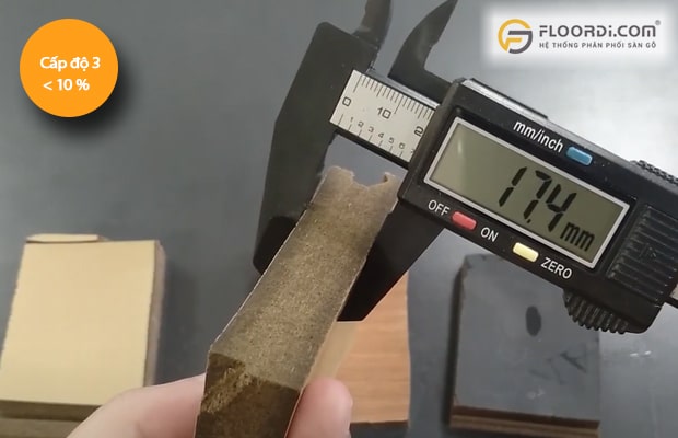 Cấp độ 3 với độ trương nở dưới 10% cho độ chống nước ổn định